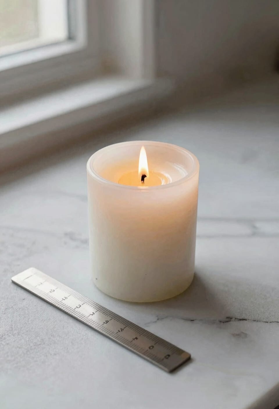 burn candle one hour per inch