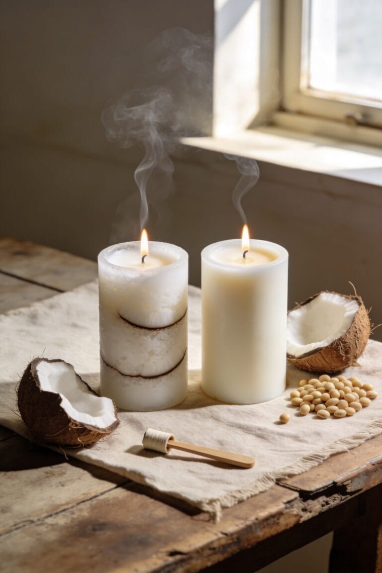 coconut wax burns cleaner