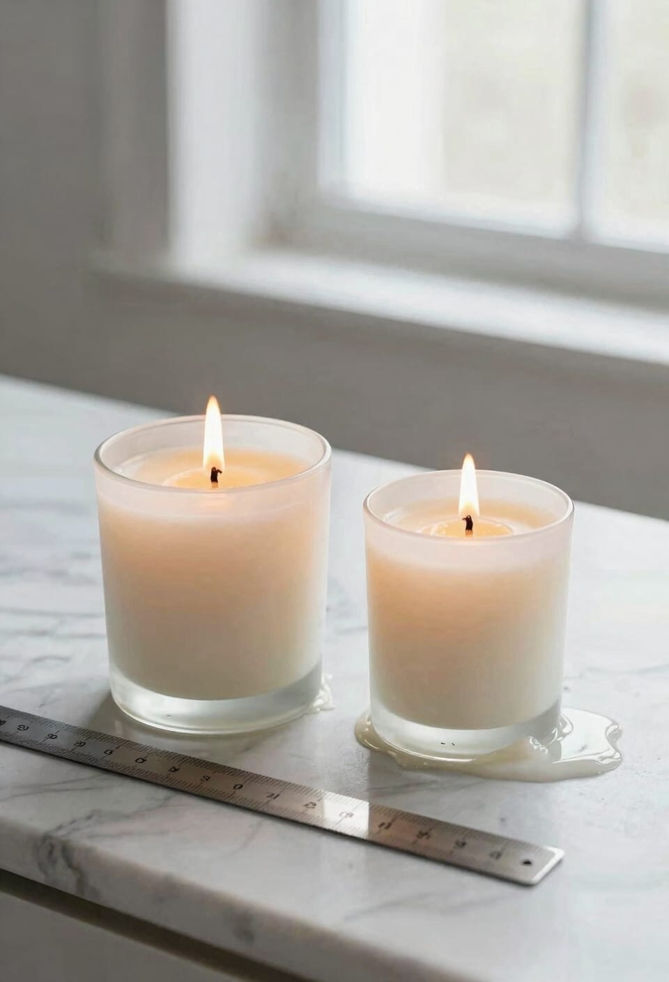 double flames accelerate wax consumption