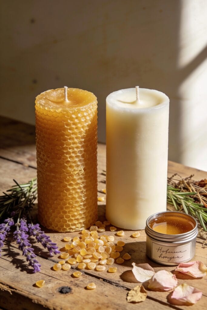 natural beeswax or soy