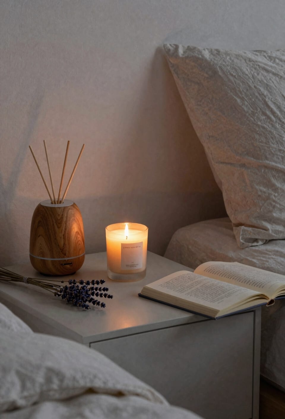 scented candle sleep mood benefits