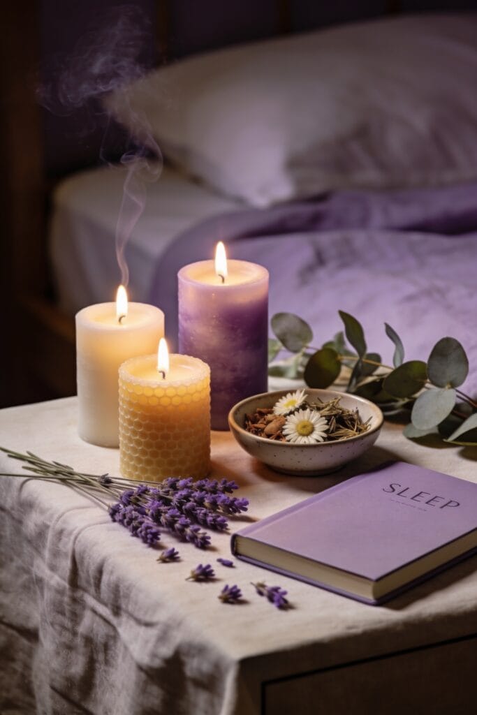 sleep promoting scented candles