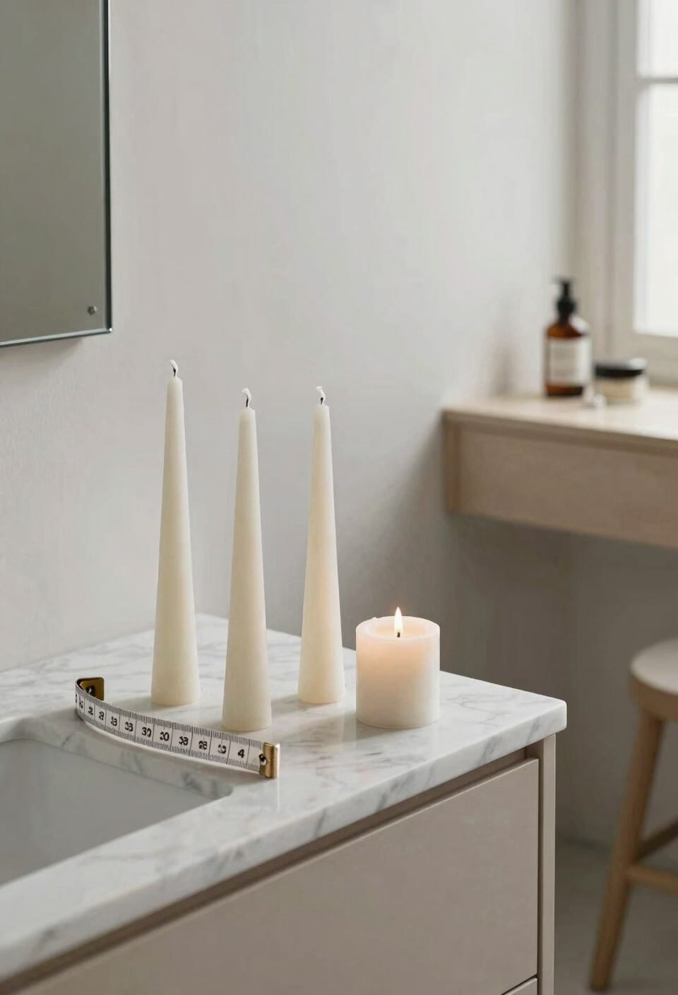 small subtle candles for intimacy