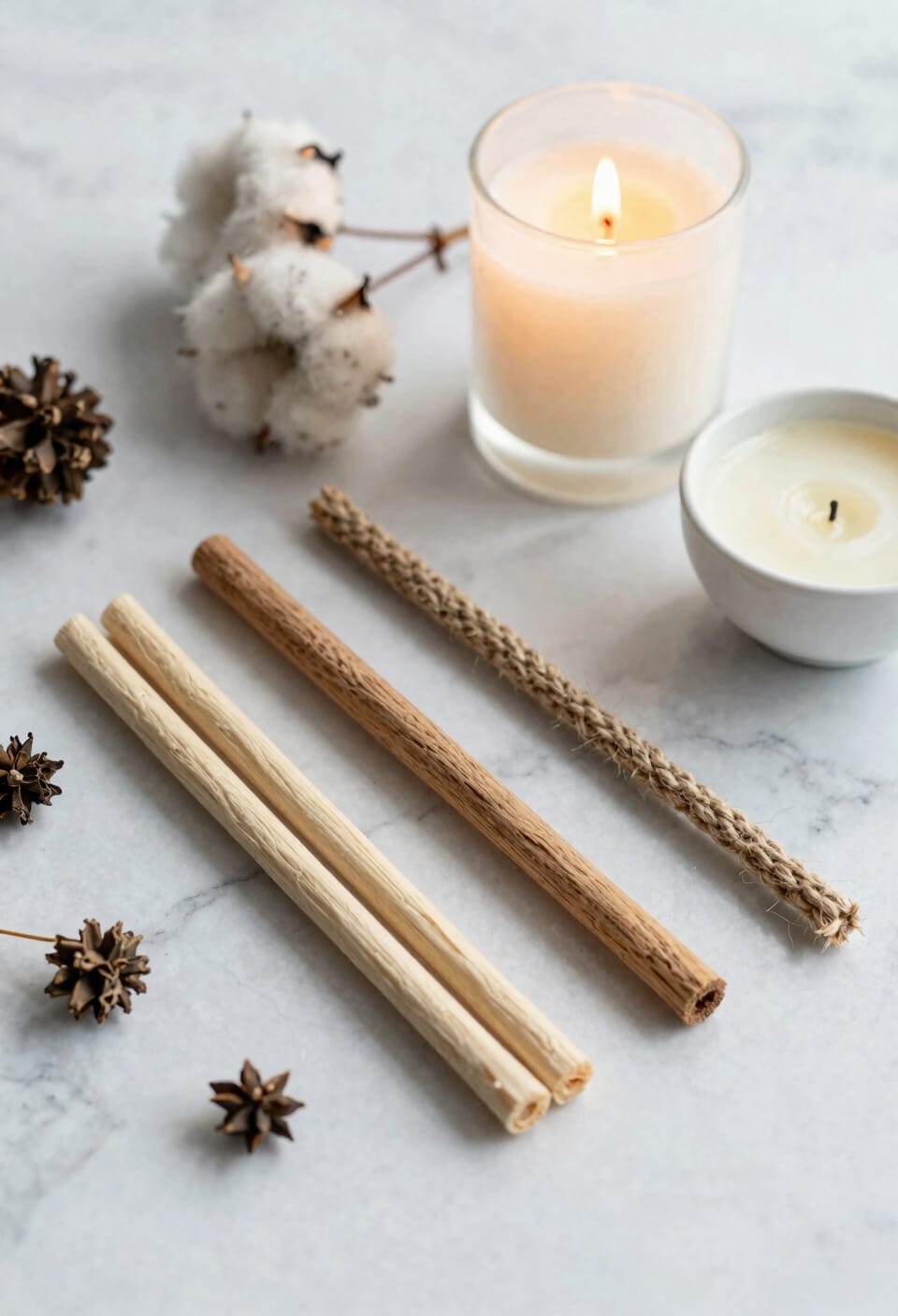 use trimmed 100 cotton wicks