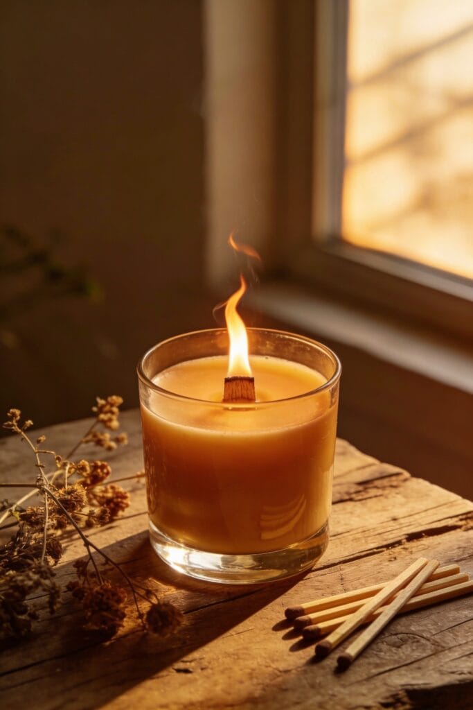 wood wick candles crackle pleasantly