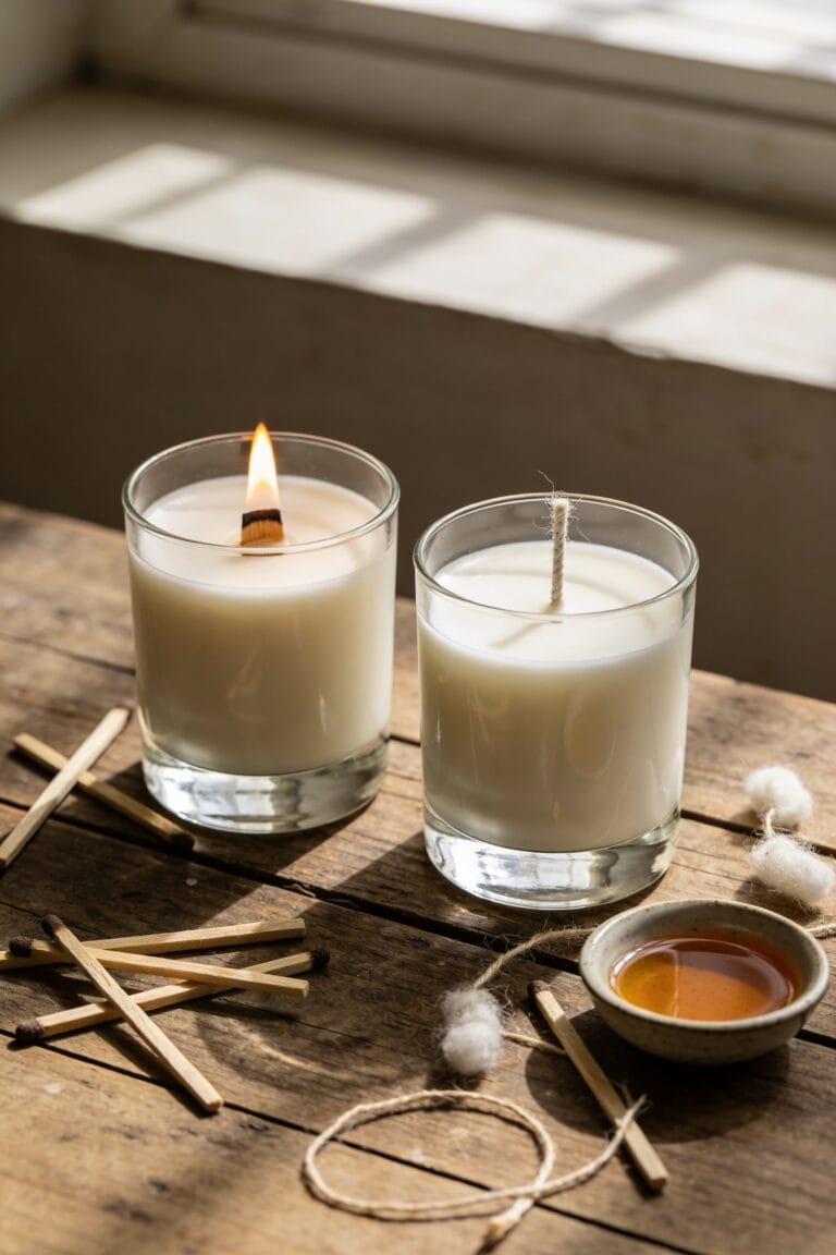 wood wicks offer crackling ambiance